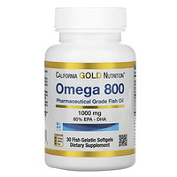 California Gold Nutrition omega 800 鱼油胶囊 1000毫克 30粒