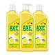 AXE 斧头 牌（AXE）柠檬护肤洗洁精套装1.18kg*3(1泵+2补)柠檬清香 维E呵护不伤手