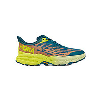 HOKA ONE ONE 男女鞋夏季飞速羚羊5越野跑步鞋SPEEDGOAT5 减震透气 珊瑚蓝/月见草绿-男 42.5