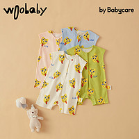 woobaby babycare婴儿衣服woobaby纯棉连体衣宝宝睡衣新生爬服哈衣包屁衣