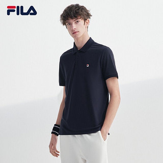 FILA 斐乐 官方男子短袖2022夏季时尚运动POLO衫休闲男装 传奇蓝（补货） 175/96A/L