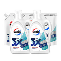 Walch 威露士 3X除菌洗衣液1.6Lx2瓶+1Lx3袋酵素祛渍除菌快洁易漂祛异味家庭机洗手洗