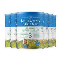 BELLAMY'S 贝拉米 澳洲贝拉米有机奶粉3段1-3岁900g规格*6罐正品