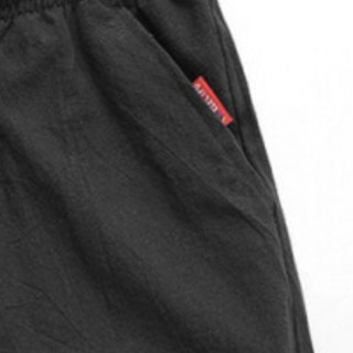月伊纺 男士短裤 XZ1218-3-K66 黑色 XXL