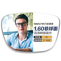 winsee 万新 1.60高清非球面树脂镜片+超轻钛架多款（适合0-600度）