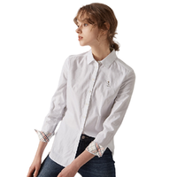 HAZZYS 哈吉斯 女士长袖衬衫 ASCSK19CK03