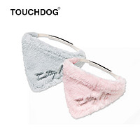 Touchdog它它 猫狗口水巾围脖围嘴围巾领巾泰迪金毛萨摩耶三角巾（L-大型、TDST0073A）