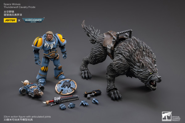 JOYTOY 暗源 战锤40K 太空野狼 雷狼骑兵 1:18可动人偶