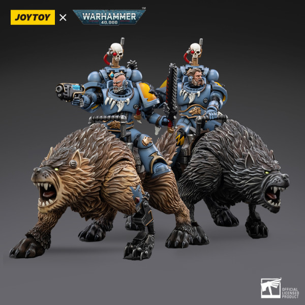 JOYTOY 暗源 战锤40K 太空野狼 雷狼骑兵 1:18可动人偶