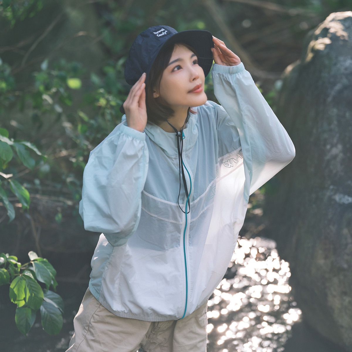 思凯乐 户外2022春夏宽松时尚防紫外线轻薄透气upf40 防晒衣女  f