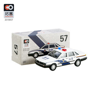 拓意 出品XCARTOYS 儿童玩具车合金汽车模型玩具1:64 桑塔纳警车普桑 81号桑塔纳警车
