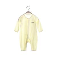 PAPA LEMON PD1124 婴儿长袖连体衣 夏季薄款 浅黄 66cm