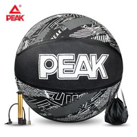 匹克（PEAK）篮球成人反光篮球夜光发光荧光抖音同款限量版蓝球圣诞情人节礼物送女男生朋友网红反光篮球 DQ112755 7号橡胶 黑色 黑礼盒 #48