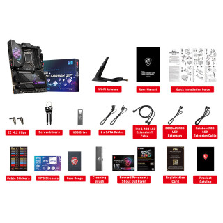 MSI 微星 MPG Z690 CARBON WIFI暗黑电脑主板+英睿达 美光 32G(16X2) D5 内存条+i9-12900KF 主板CPU内存套装