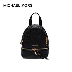 MICHAEL KORS 迈克·科尔斯 MK双肩包 迈克·科尔斯 MICHAEL KORS 七夕情人节礼物 RHEA ZIP系列 黑色手提双肩包背包 30T6GEZB1L BLACK