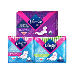 薇尔 舒适V感卫生巾套装 (日用24cm*10片+日用28.5cm*8片+夜用42cm*2片)