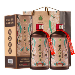 chunyuan 纯元 贵州茅台镇53度酱香型粮食纯元白酒 贵宾珍藏酒500ml*6