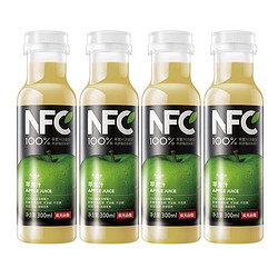 NONGFU SPRING 农夫山泉 NFC果汁（冷藏型）鲜榨苹果汁 300ml*4瓶