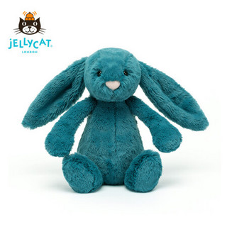 jELLYCAT 2022新品害羞矿蓝色邦尼兔 毛绒玩具安抚睡觉抱枕玩偶生日礼物送礼可爱公仔 害羞矿蓝色邦尼兔 H18 X W9 CM