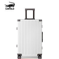 卡帝乐鳄鱼 铝框行李箱万向轮28旅行箱20寸登机箱子24寸男女拉杆箱 C611