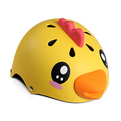 700Kids 柒小佰 儿童运动头盔安全防护 舒适透气骑行运动配件儿童防护头盔 黄色小鸡款