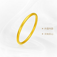 周大福 传承系列福镯足金黄金手镯-F217070