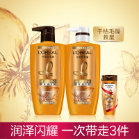 巴黎欧莱雅 精油润养洗护套装(洗发露500ml+润发乳500ml+赠 润发乳100ml)
