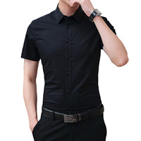 啄木鸟 男士短袖衬衫 CS-184 黑色 XL