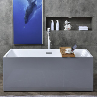 白海豚 6005 亚克力浴缸 北欧灰 1.2m