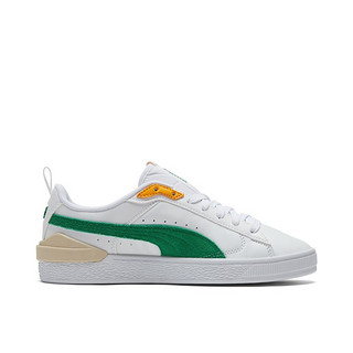 PUMA 彪马 Suede Bloc Lth 中性运动板鞋 380705-02 白/亚马逊绿 47