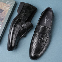 trumppipe 名人烟斗 夏季镂空男士凉鞋真皮皮鞋凉鞋孔鞋商务鞋休闲鞋