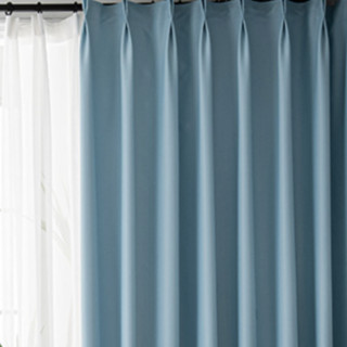 朵颐 麦加MO 遮阳隔热窗帘 天蓝色 3.0*2.7m 打孔款