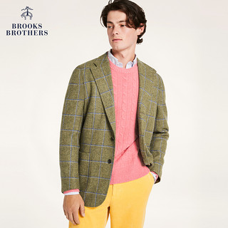 Brooks Brothers/布克兄弟男士冬新绵羊毛复古格纹商务单西西装