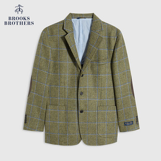 Brooks Brothers/布克兄弟男士冬新绵羊毛复古格纹商务单西西装