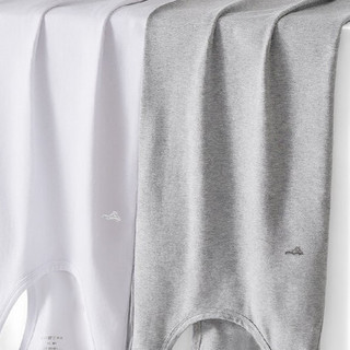SEPTWOLVES 七匹狼 男士纯棉背心套装 Z98790 2件装(灰色+白色) XL