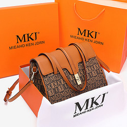 MKJ正品欧美时尚包包2021新款女斜挎包通勤妈妈手提女包大容量真皮牛皮单肩斜挎包