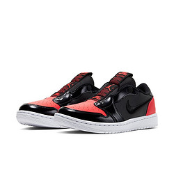 AIR JORDAN 正代系列 Air Jordan 1 Ret Low Slip 女子休闲运动鞋 AV3918-600 亮深红/黑/白色 36.5