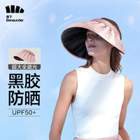 Beneunder 蕉下 防晒帽遮阳帽女渔夫帽太阳帽防晒帽女帽子遮阳帽男UPF50+防紫外线大檐帽贝壳倍护帽 芋灰粉