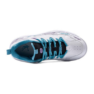 QIAODAN 乔丹 女子篮球鞋 AM12222008 白色/蓝色 35.5