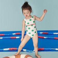 Adoreswim 爱多尔儿童游泳衣女童2022新款连体可爱泳装小童ins风波点泳衣