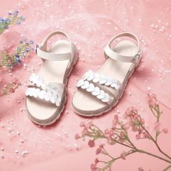 哈森童鞋_harson 哈森 2022夏季新款女童甜美淑女凉鞋公主鞋中大童