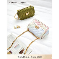 CHARLES & KEITH CHARLES＆KEITH新品CK2-80151108女士菱格链条单肩斜挎包 Multi综合色 M