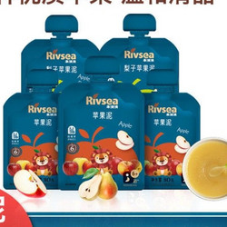 Rivsea 禾泱泱 宝宝果泥吸吸袋 80g*5袋