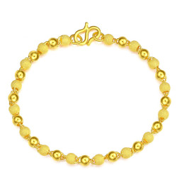 CHJ JEWELLERY 潮宏基 女士金碧足金手链 6.1g SCG30000809