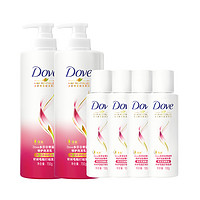 88VIP：Dove 多芬 赋活日常滋养修护洗发水套装（洗发露700g*2+护发素100g*4+赠 洗发水195g）