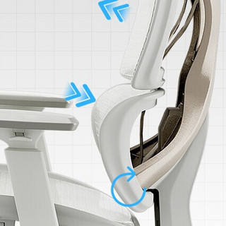 UE 永艺 MC-1094E 人体工学电脑椅 灰白色 无搁脚款