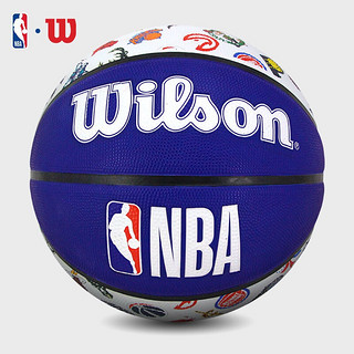 Wilson 威尔胜 NBA篮球7号橡胶耐磨户外篮球全队徽赛事训练比赛篮球 WTB1301IBNBA7CN彩色全明星