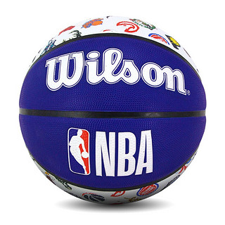 Wilson 威尔胜 NBA篮球7号橡胶耐磨户外篮球全队徽赛事训练比赛篮球 WTB1301IBNBA7CN彩色全明星