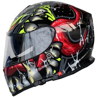 tankedracing坦克t127摩托车头盔刀锋蓝款黑色xxl码