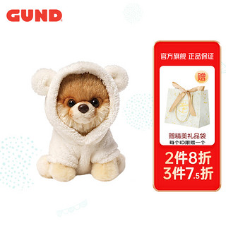 GUND 冈德 BOO系列 6049507 狗小布-白熊装毛绒玩具 13cm